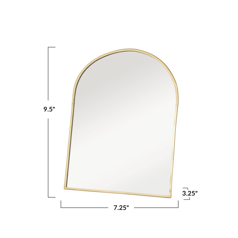 Arched Standing Mirror, 9.50" H x 7.25" W x 3.50" D