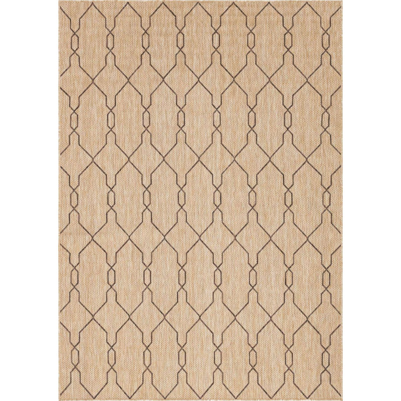 Outdoor Preen Area Rug Camel Color, Rectangle 7' x 10'