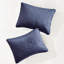 Couvre-lit réversible bleu marine double / grand - microfibre et 100%, lavable à la machine, mélange de styles, rembourrage, motif en médaillon, biélorusse-129124657-129124655