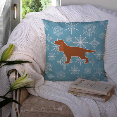 Coussin intérieur/extérieur en flocons d’hiver