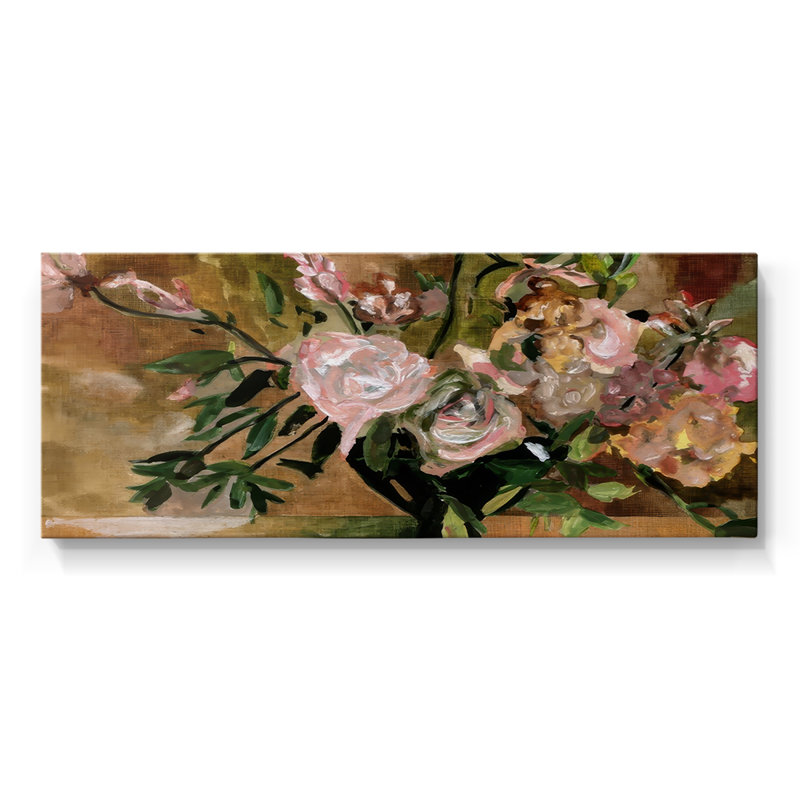 Le Bouquet II - Toile tendue avec châssis - Prêt à accrocher, H 12 po x l 30 po