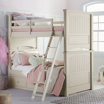 Kids Twin Over Twin Bunk Bed