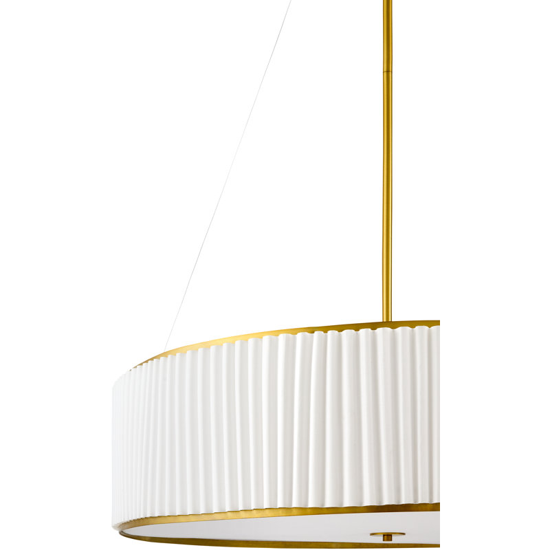 Lustre Oshae, Laiton, H 67,5 po x l 37,5 po x P 37,5 po