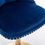 Réglable, de 2 - Velours bleu de style moderne, dossier, hauteur du siège 25 33 po pour tabourets de pub et de cuisine, pouce, avec îlot arrière-132995316-132995317
