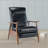 Wood Arm Push Back Recliner