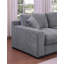 Canapé modulaire en tissu chenille gris clair de 128 po avec méridienne Chiara-1639122691