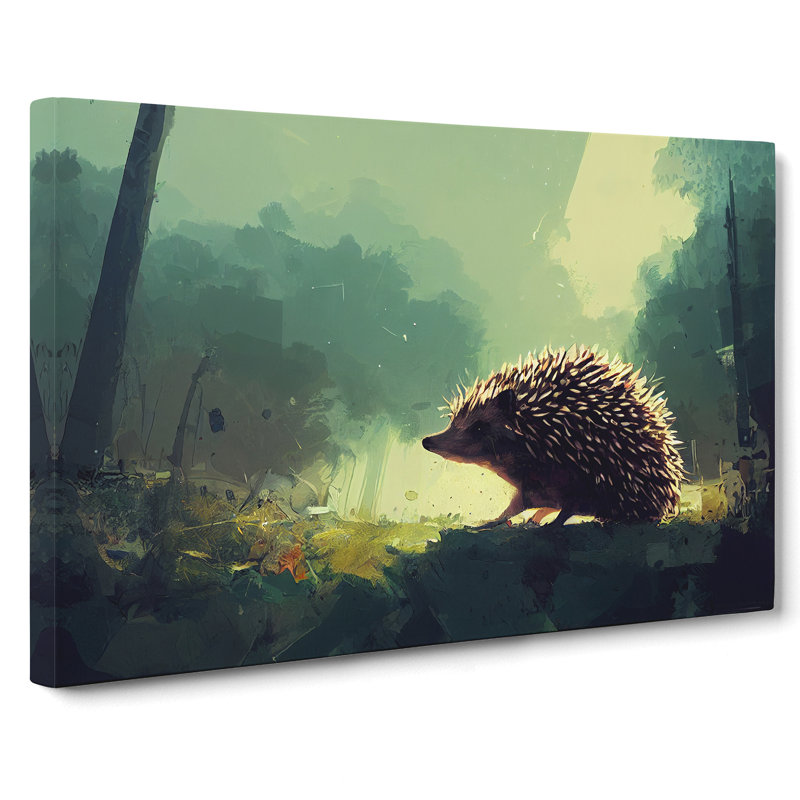 Hedgehog Art Painting Vol.2 - Wrapped Canvas, 50cm H x 76cm W x 3cm D