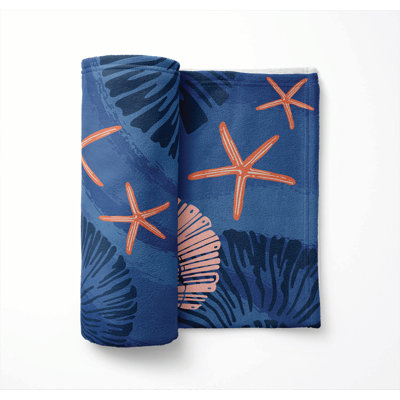 Starfish Ultra Plush Velveteen Fleece Blanket