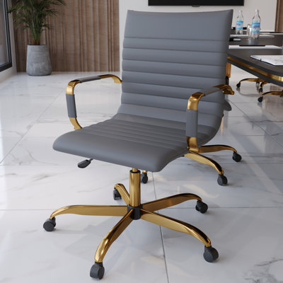 Chaise de bureau en cuir Sorrells
