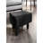 Contemporary Style Footstool Set Of 2Pc - Black Upholstered With Wooden Legs