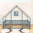 Wood Floor Bed With Safety Guardrails, House-Shaped Design-1360141027-1360141055