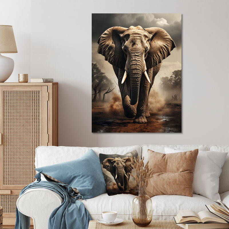 Décoration murale éléphant d'Afrique en forme d'éléphant d'Afrique I - animaux, H 20 po x l 12 po x P 1 po