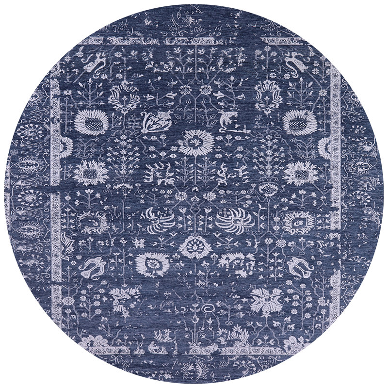 Sewickly Oriental Indoor Rug, Round 7'