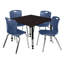 Kee Square Breakroom Table and Chair Set-73412841-73412848