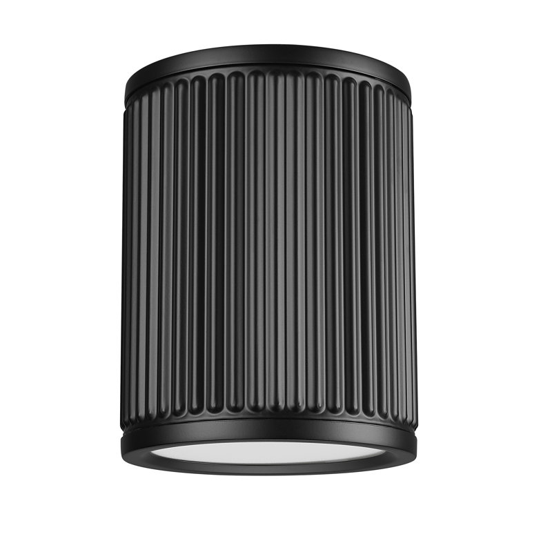 Plafonnier encastré 1 lumière 6,25 po Arne, Noir mat