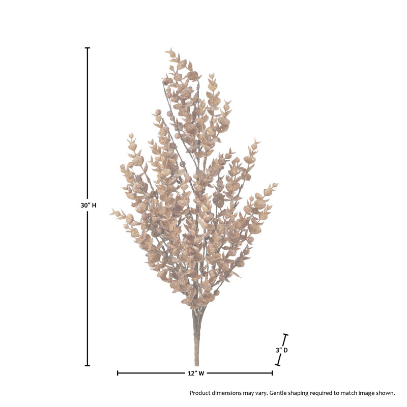 30" Iced Mini Eucalytptus Spray With Berry