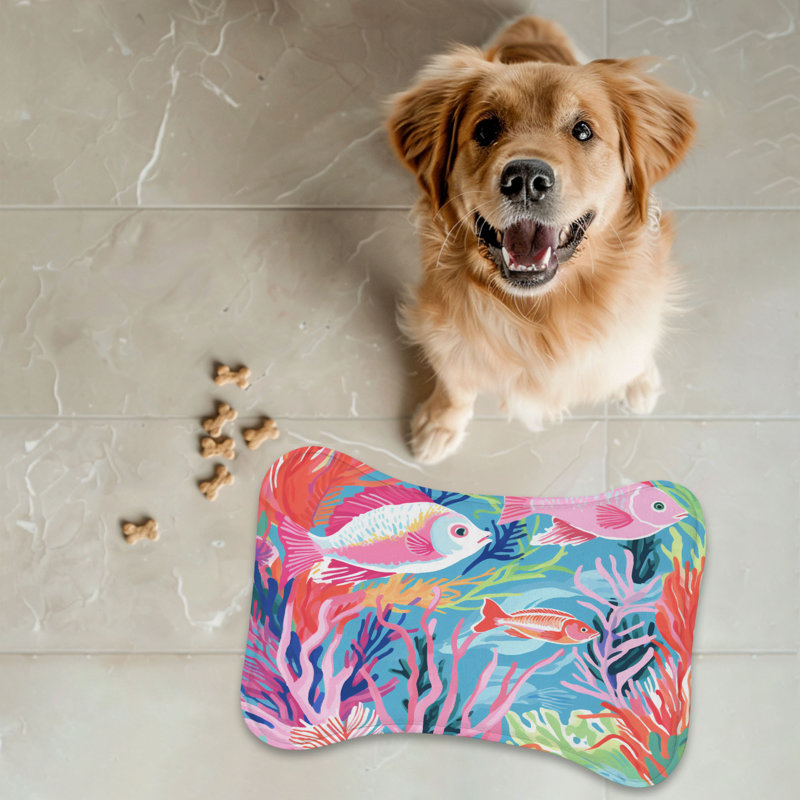 Preppy Ocean Creatures - Tapis d'alimentation en os 1 pièce
