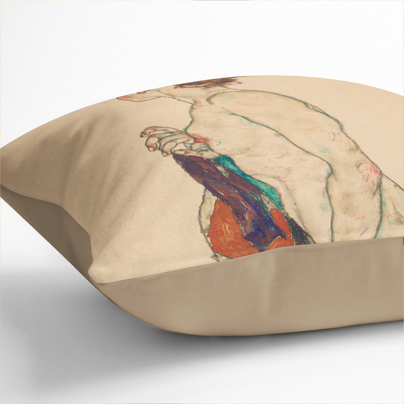 Nude Female Vol.1 Square Throw Cushion, 55cm H x 55cm W x 20cm D, Stone
