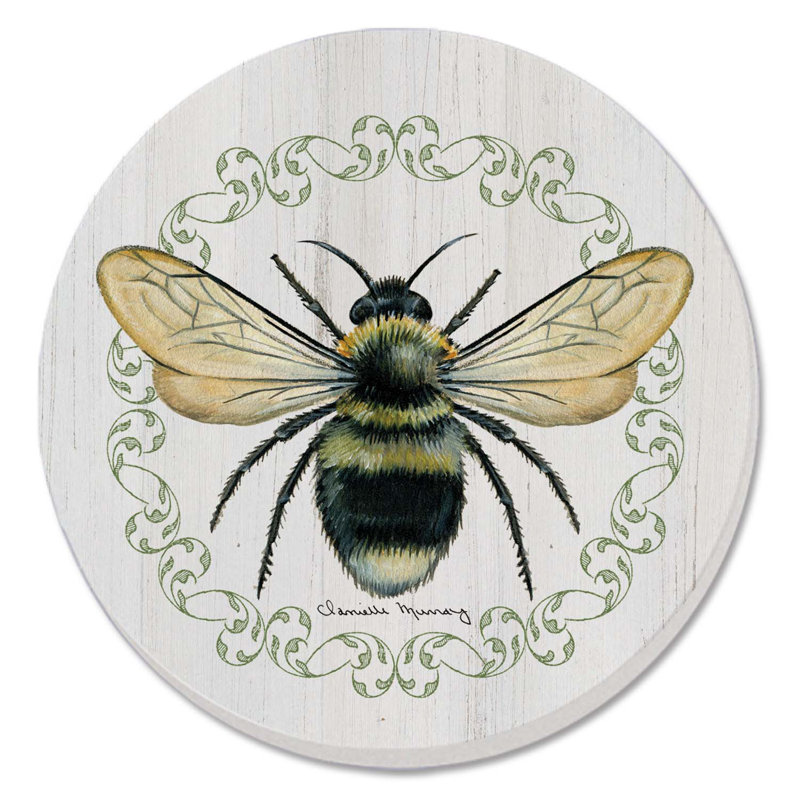 Paquet de 4 sous-verres ronds absorbants Summer Buzz