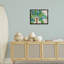 Cadre flottant avec palmier aqueux, design par Paul Brent-443981028-443981029