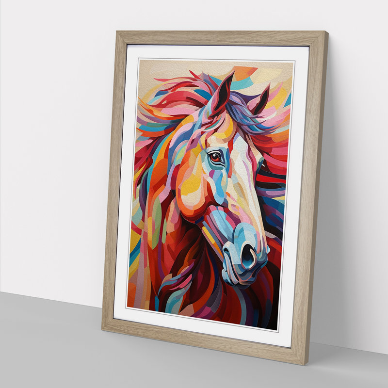 Horse Orphism - Framed Print, Oak Framed, 34cm H x 25cm W x 2cm D