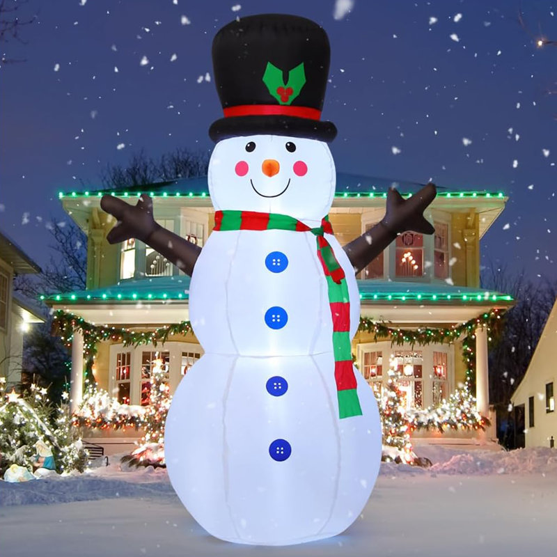 Bonhomme de neige gonflable de Noël 4 pi avec lumières DEL GOOSH, H 48 po x l 31,2 po x P 19,7 po