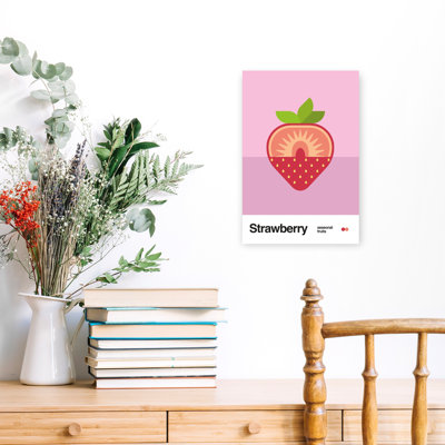 Contemporary Art Minimalist Vibrant Abstract Fruit Wall Art by David Vineis - Wrapped Canvas Print