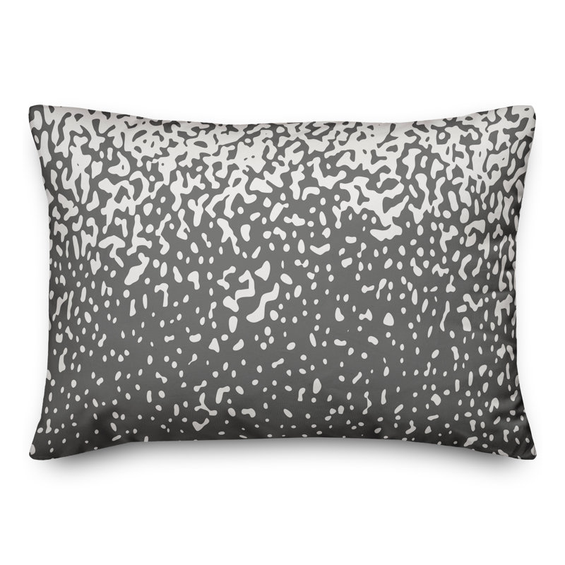 Abstract Outdoor Throw Pillow, Gray