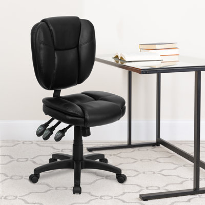 Mid-Back Multifunction Ergonomic Task Office Chair with Pillow Top Cushioning