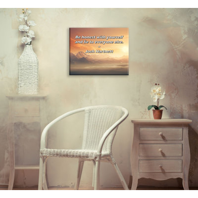 Trinx Gallery Wrapped Canvas By Josh Hartnett: "Be honest with yourself and lie to everyone e