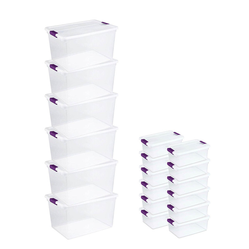 Sterilite 66 Quart Storage Totes, 6 Pack, and 6 Quart Storage Totes, 12 Pack