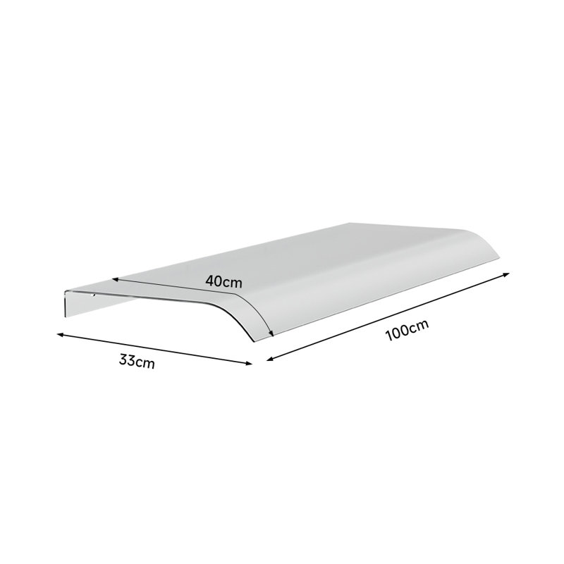 Dakota Fields 33cm D Plastic Cover Retractable Door / Window Awning, No Pattern, White