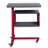 Red Accent Table and Wall Shelf Set