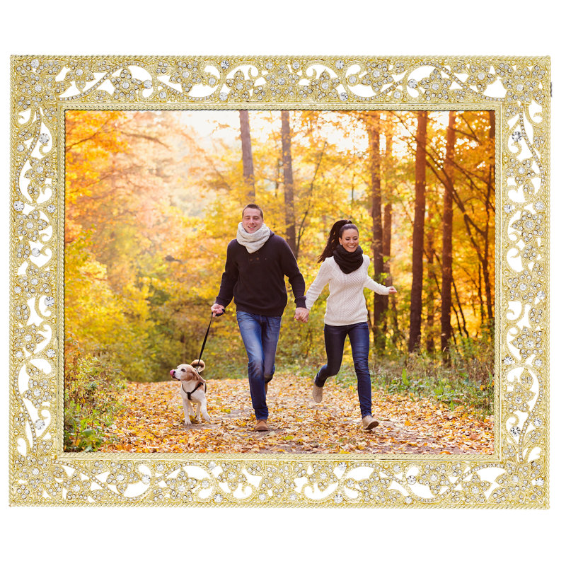 Flora Metal Picture Frame, 8" x 10", Silver