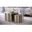 Round Nesting Coffee Table with Brass
