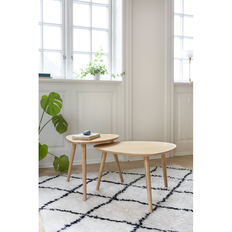 Anastacia Solid Wood Nesting Tables, Brown