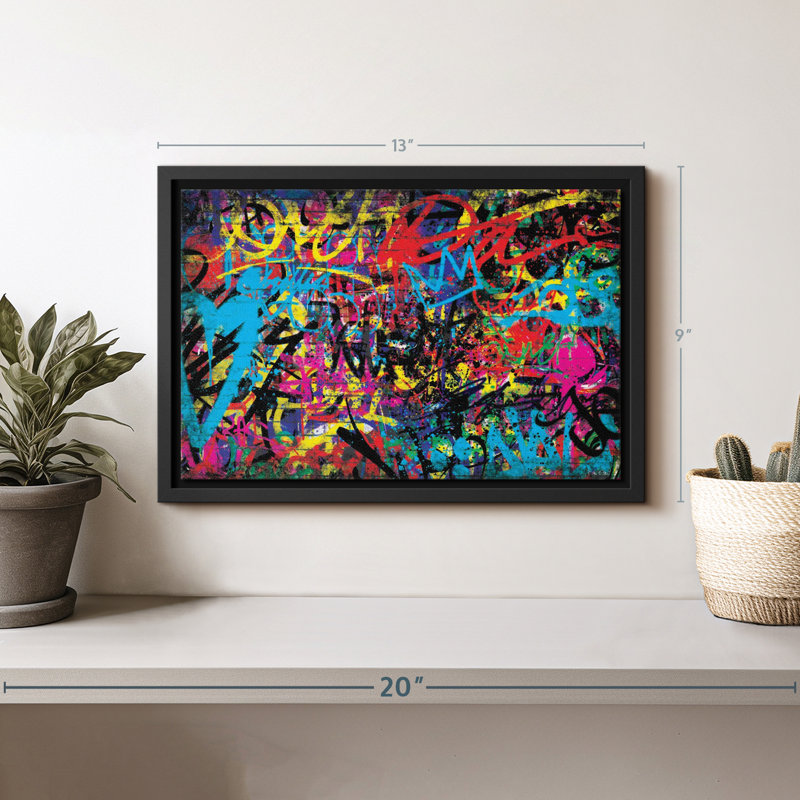 Abstrait "Graffiti abstrait", H 13 po x l 9 po