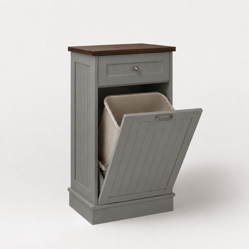 Armoire poubelle inclinable Havant 10 gallons, Gris