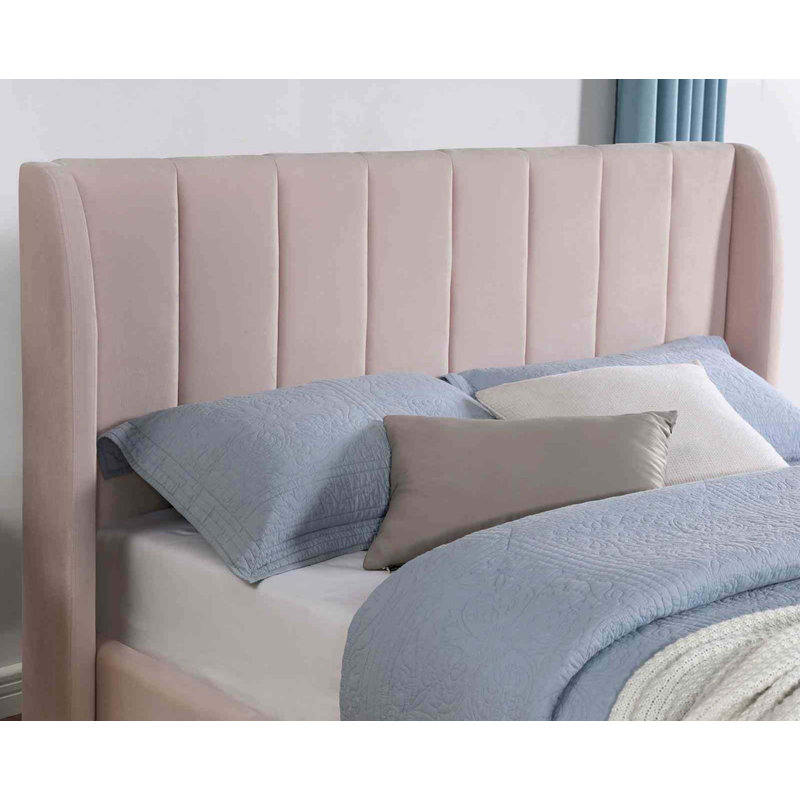 Lit simple contemporain rose clair, Lit simple