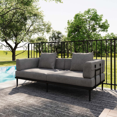 Terra Aluminum Modular Outdoor Patio Loveseat