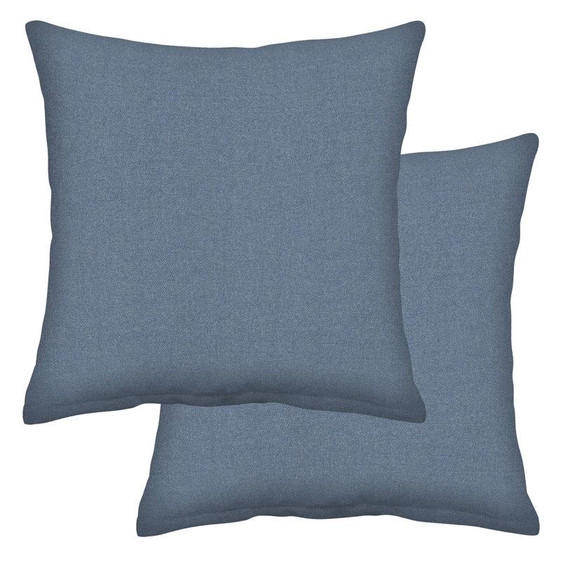 Coussin texturé texturé, L 17 po x L 17 po, Vista Dusty - bleu