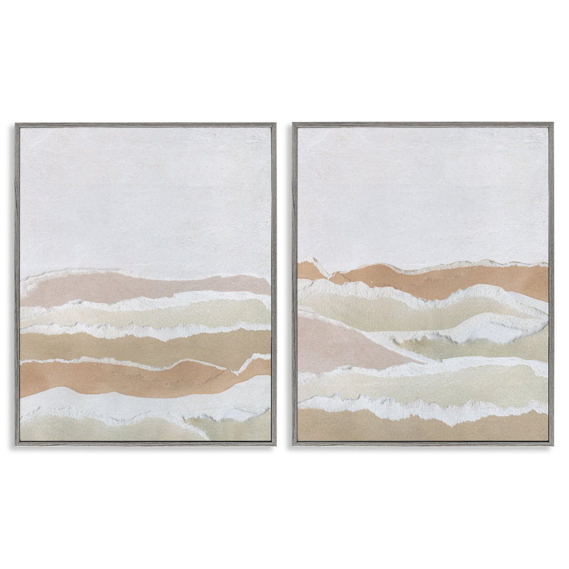 «Abstract Mountain Valley», ensemble de 2 giclées d'art encadrées par Carol Robinson, H 30 po x l 24 po