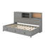 Lit de jour en bois Jacksten avec 3 tiroirs, tablette souple supérieure, tablette, prises et ports USB-285587813-285587818