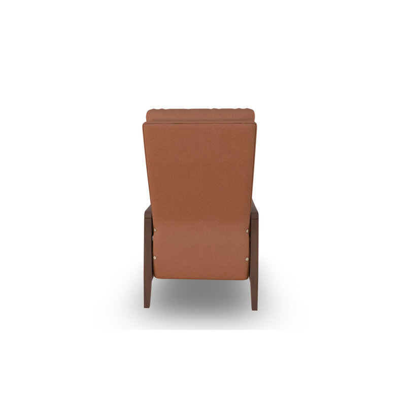 Modern High Leg Recliner, Rosewood, Dark Walnut