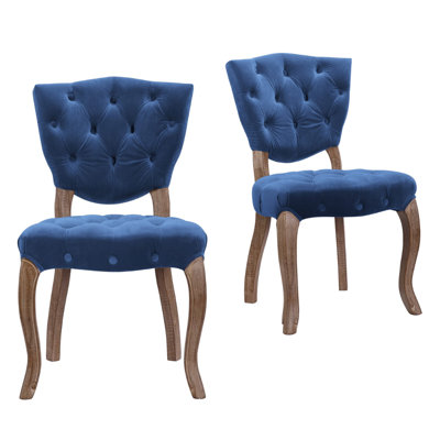 18'' H Tufted Velvet Upholstered Side Chair