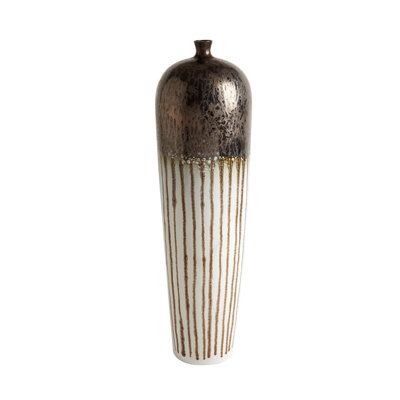 Reactive Bronze Stripe Vessel-Tall