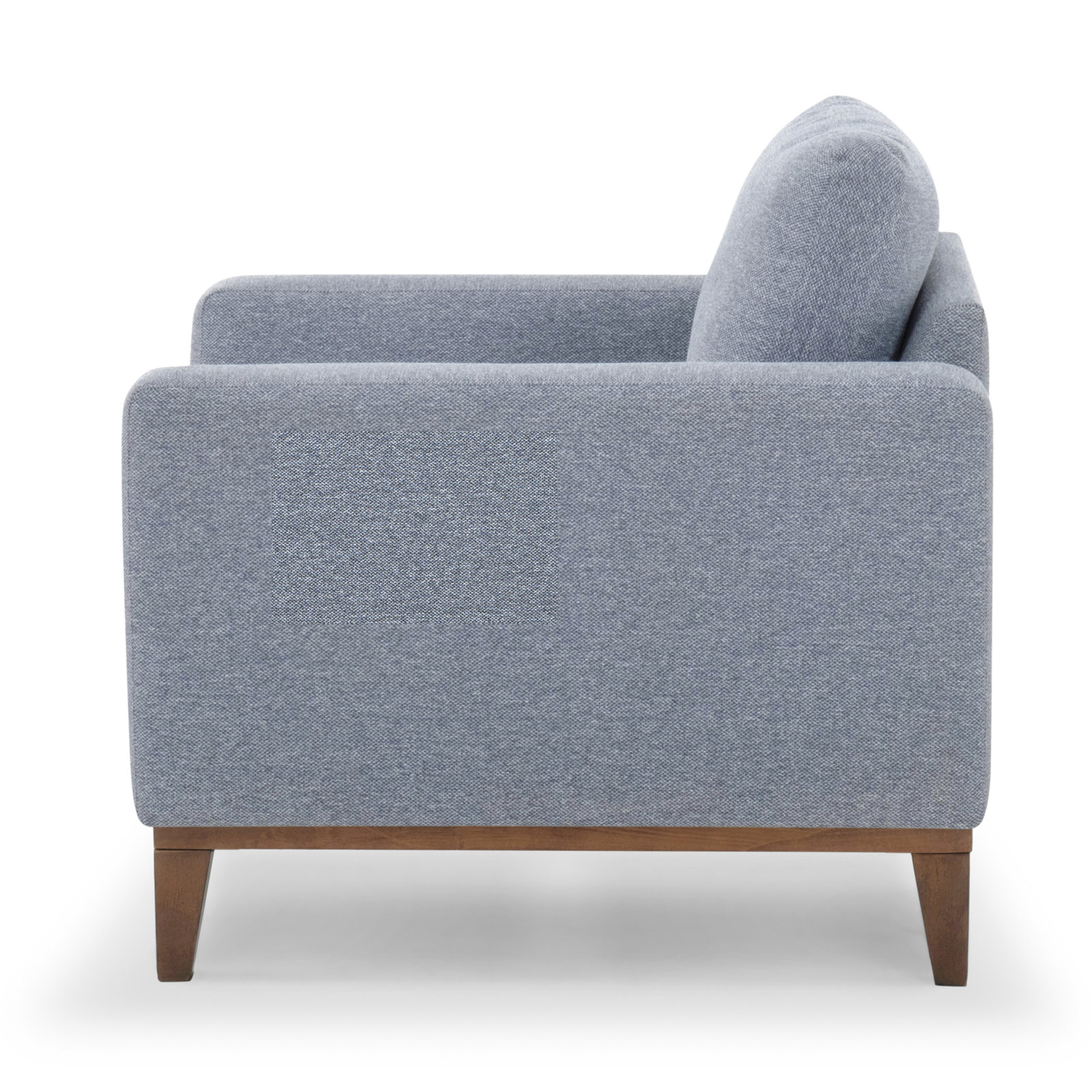 Libra Oak and Pine Armchair, Sky Blue Performance Basketweave