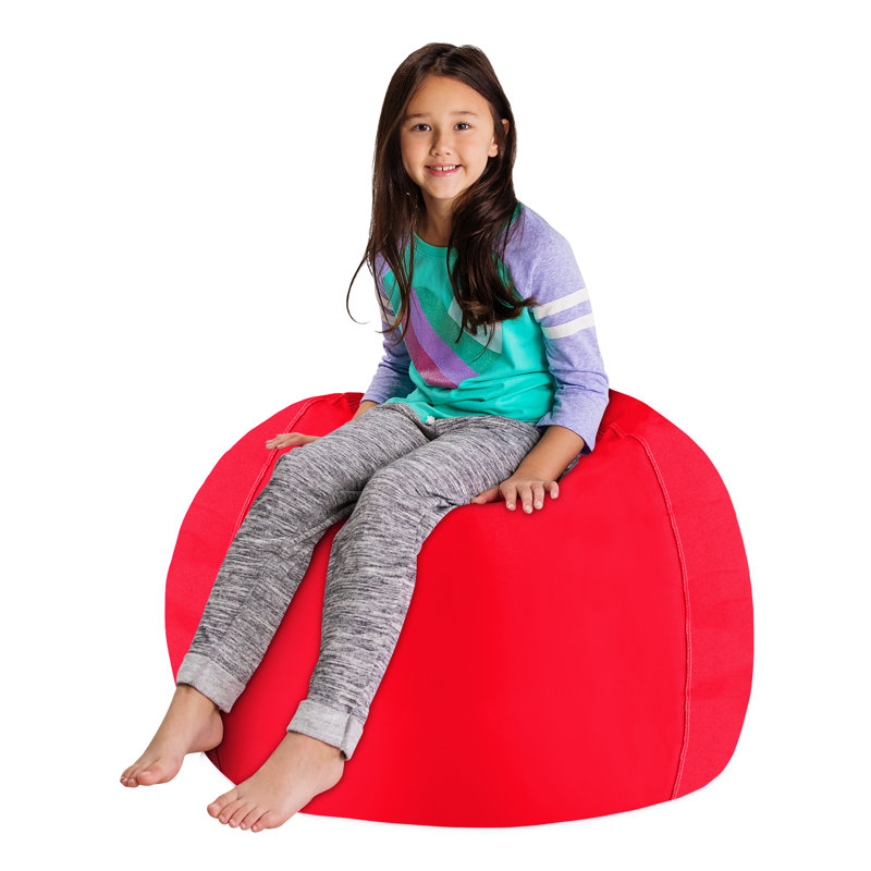 Kids Bean Bag Chair Cover - Stuffed Animal Storage & Toy Organizer with Zipper - Plush Storage Kids Bean Bag Cover only for Toddlers and Children's Rooms - Organizes Pillows, Blankets, and Stuffies - Multiple Colors, Sizes, and Fabrics