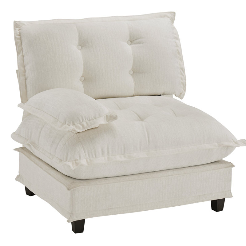 Canapé 73 Lsf Chenille, Blanc