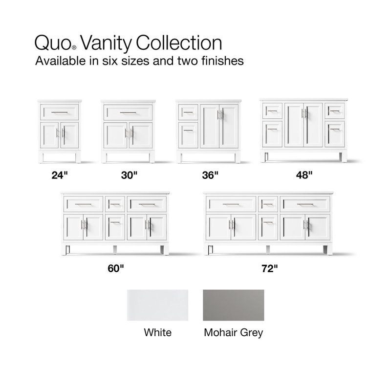 Quo 31" Single Bathroom Vanity Set, White